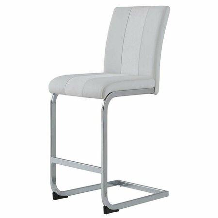 GLOBAL FURNITURE USA 20 x 16 x 40 in. L Shape Leg Barstool, White D915BS-WHT